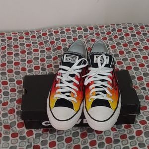Converse Chuck Taylor Low Black Flame men size 12